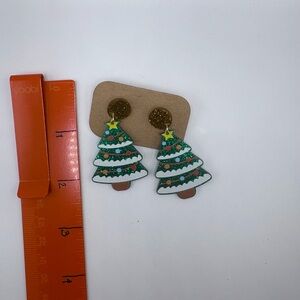 70-Festive Christmas Tree Earrings